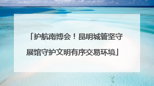 护航南博会！昆明城管坚守展馆守护文明有序交易环境