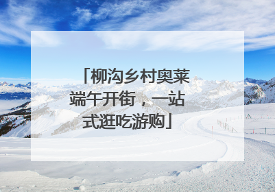 柳沟乡村奥莱端午开街，一站式逛吃游购