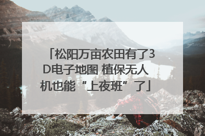 松阳万亩农田有了3D电子地图 植保无人机也能“上夜班”了