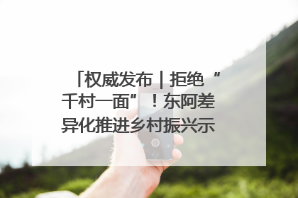 权威发布｜拒绝“千村一面”！东阿差异化推进乡村振兴示范片区建设