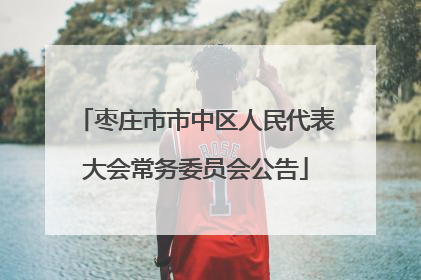 枣庄市市中区人民代表大会常务委员会公告