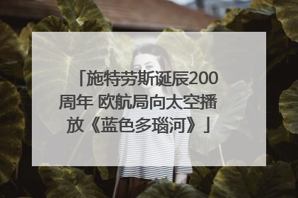 施特劳斯诞辰200周年 欧航局向太空播放《蓝色多瑙河》