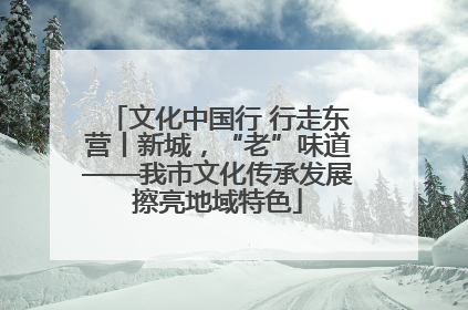 文化中国行 行走东营丨新城，“老”味道——我市文化传承发展擦亮地域特色