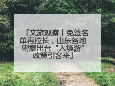 文旅观察丨免签名单再拉长，山东各地密集出台“入境游”政策引客来