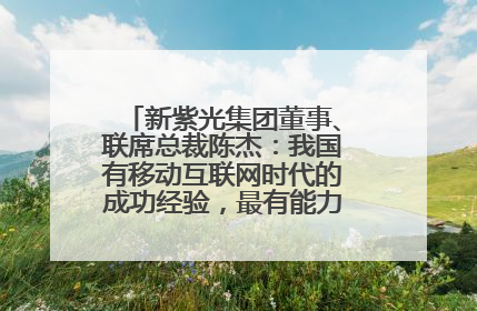 新紫光集团董事、联席总裁陈杰：我国有移动互联网时代的成功经验，最有能力做好AI应用创新