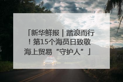 新华鲜报｜踏浪而行！第15个海员日致敬海上贸易“守护人”