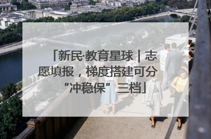 新民·教育星球｜志愿填报，梯度搭建可分“冲稳保”三档