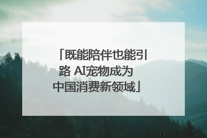 既能陪伴也能引路 AI宠物成为中国消费新领域