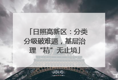 日照高新区：分类分级破难题，基层治理“精”无止境