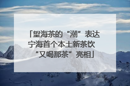 望海茶的“潮”表达 宁海首个本土新茶饮“又喝那茶”亮相