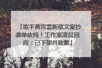 歌手黄霄雲新歌文案抄袭单依纯！工作室凌晨回应：已下架并致歉