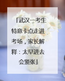 武汉一考生特意卡点走进考场，家长解释：太早进去会紧张
