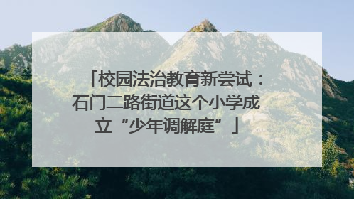 校园法治教育新尝试：石门二路街道这个小学成立“少年调解庭”