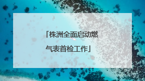 株洲全面启动燃气表首检工作