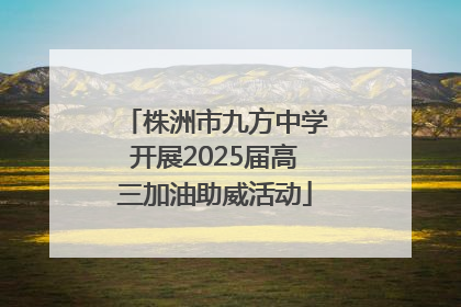 株洲市九方中学开展2025届高三加油助威活动