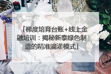 梯度培育台账+线上金融培训：揭秘新泰绿色制造的精准滴灌模式