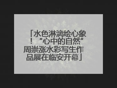 水色淋漓绘心象！“心中的自然”周崇涨水彩写生作品展在临安开幕