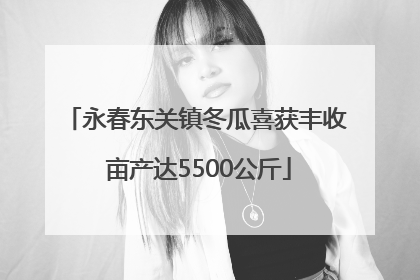 永春东关镇冬瓜喜获丰收 亩产达5500公斤