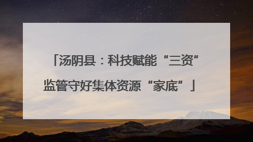 汤阴县：科技赋能“三资”监管守好集体资源“家底”