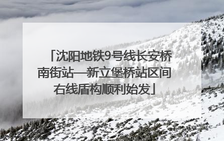 沈阳地铁9号线长安桥南街站—新立堡桥站区间右线盾构顺利始发