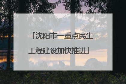 沈阳市一重点民生工程建设加快推进
