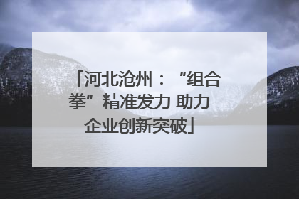 河北沧州：“组合拳”精准发力 助力企业创新突破