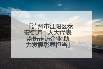 泸州市江阳区泰安街道：人大代表带伤走访企业 助力发展彰显担当