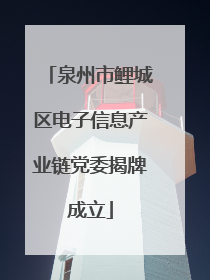 泉州市鲤城区电子信息产业链党委揭牌成立