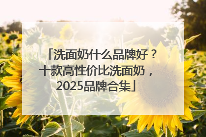 洗面奶什么品牌好？十款高性价比洗面奶，2025品牌合集