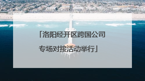 洛阳经开区跨国公司专场对接活动举行