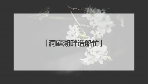 洞庭湖畔造船忙