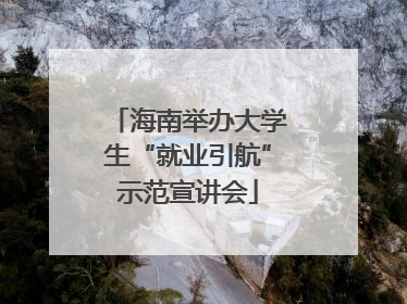海南举办大学生“就业引航”示范宣讲会