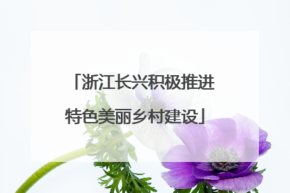 浙江长兴积极推进特色美丽乡村建设