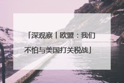 深观察丨欧盟：我们不怕与美国打关税战