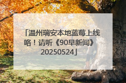 温州瑞安本地蓝莓上线咯！请听《90早新闻》20250524