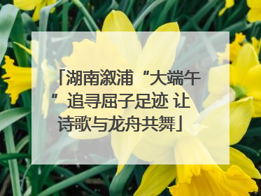 湖南溆浦“大端午”追寻屈子足迹 让诗歌与龙舟共舞