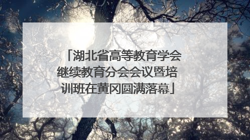 湖北省高等教育学会继续教育分会会议暨培训班在黄冈圆满落幕
