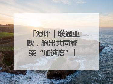 漫评｜联通亚欧，跑出共同繁荣“加速度”