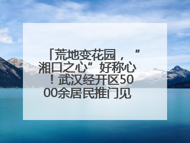 荒地变花园，“湘口之心”好称心！武汉经开区5000余居民推门见绿满眼风景