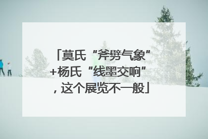 莫氏“斧劈气象”+杨氏“线墨交响”，这个展览不一般