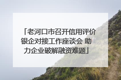 老河口市召开信用评价银企对接工作座谈会 助力企业破解融资难题