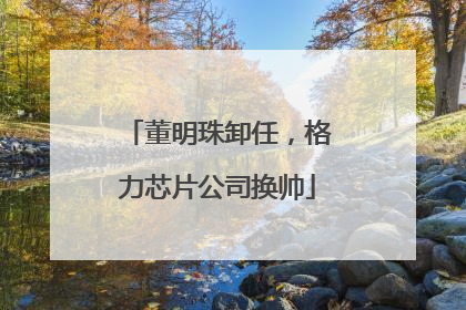 董明珠卸任，格力芯片公司换帅