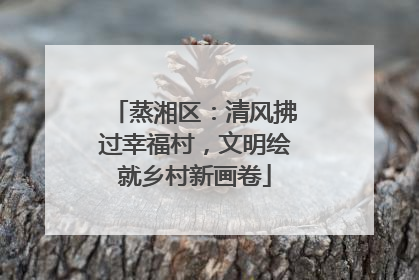 蒸湘区：清风拂过幸福村，文明绘就乡村新画卷