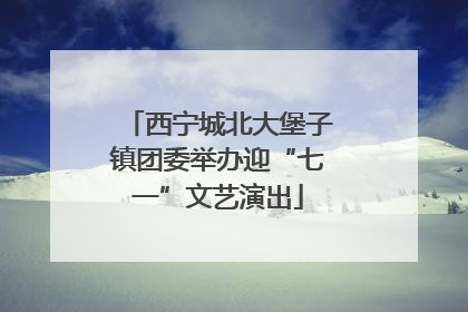 西宁城北大堡子镇团委举办迎“七一”文艺演出