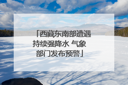 西藏东南部遭遇持续强降水 气象部门发布预警