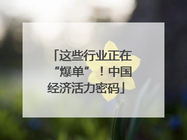 这些行业正在“爆单”！中国经济活力密码