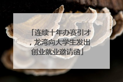 连续十年办赛引才，龙湾向大学生发出创业就业邀请函