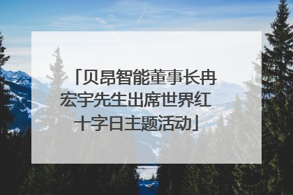 贝昂智能董事长冉宏宇先生出席世界红十字日主题活动