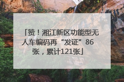 赞！湘江新区功能型无人车编码再“发证”86张，累计121张