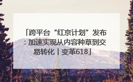 跨平台“红京计划”发布：加速实现从内容种草到交易转化丨变革618